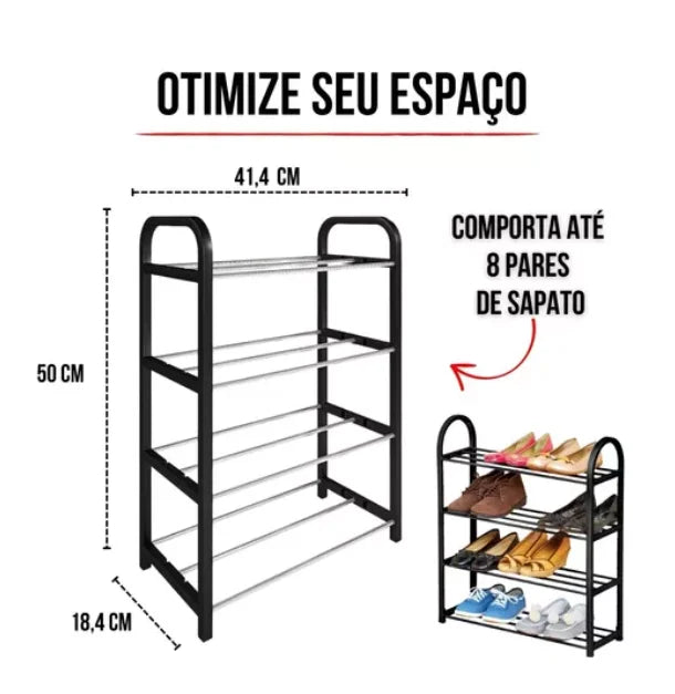 Sapateira Organizadora em Vertical com 4 Andares